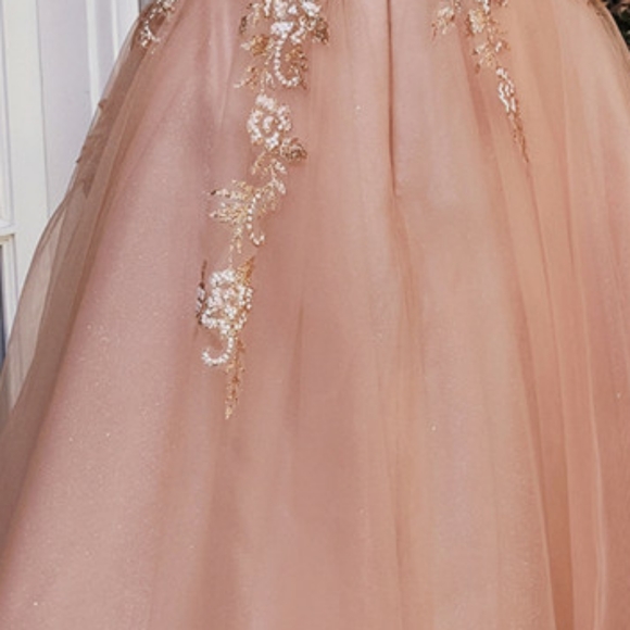 COPY - Rose gold strapless formal evening bridesmaid mother of the bride dress - Picture 7 of 8